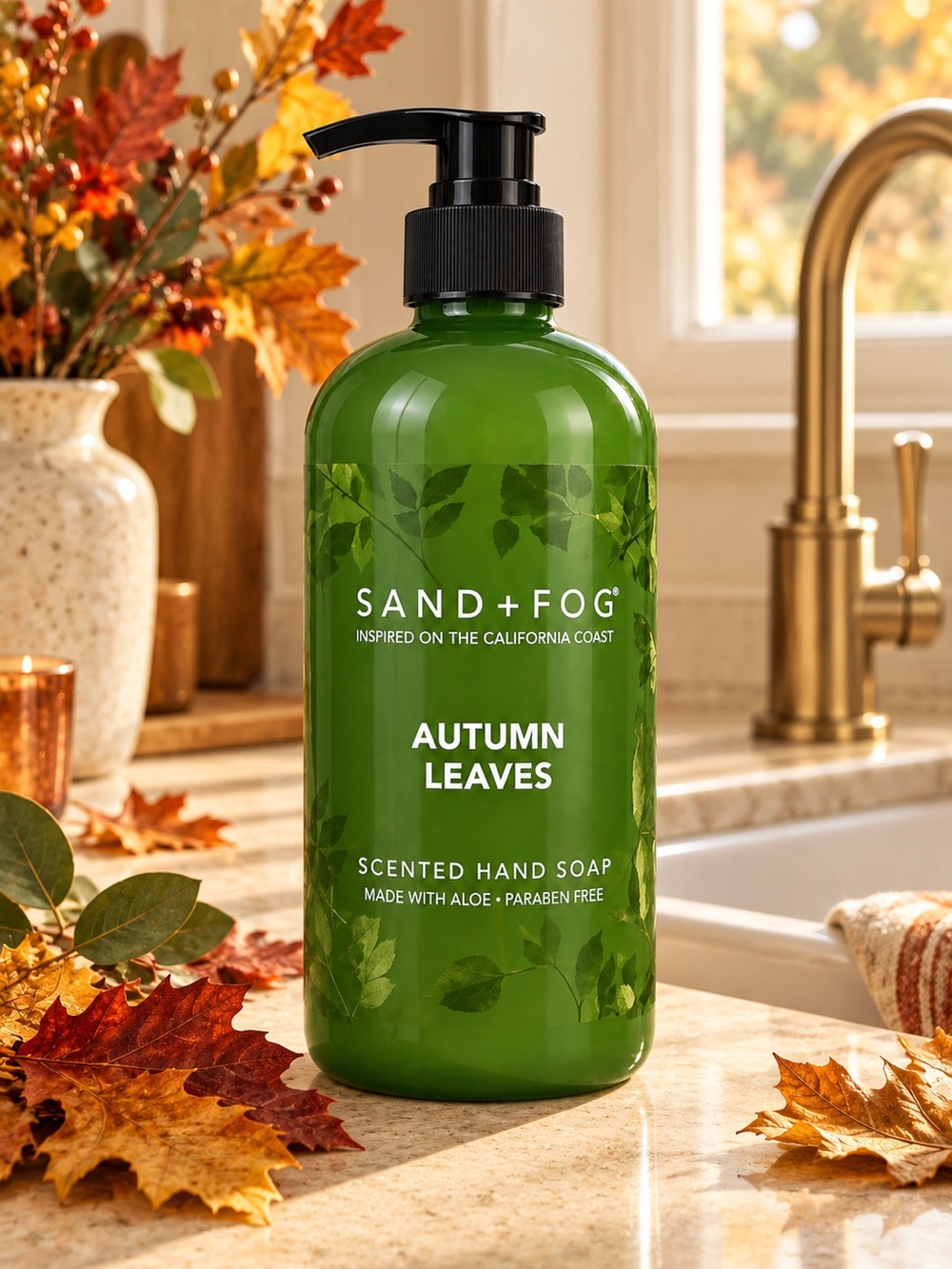 Sand + Fog Autumn Leaves Scented Hand Soap with Aloe – 15.7 fl oz